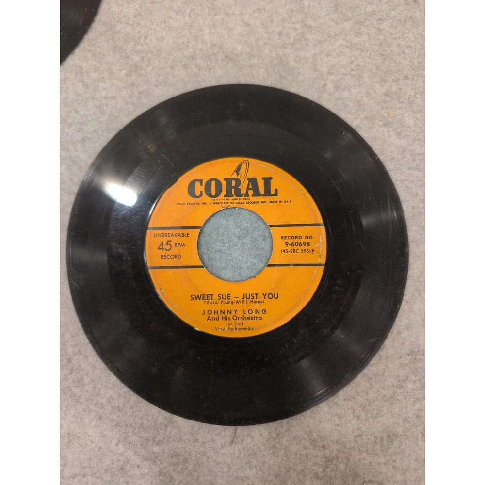 Johnny Long And His Orchestra Happy Birthday To You Coral 9-60698 45 RPM Vinyl - Picture 2 of 3